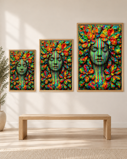 Emerging Flower Face — Limited Edition Fine Art Print by NAÏAH