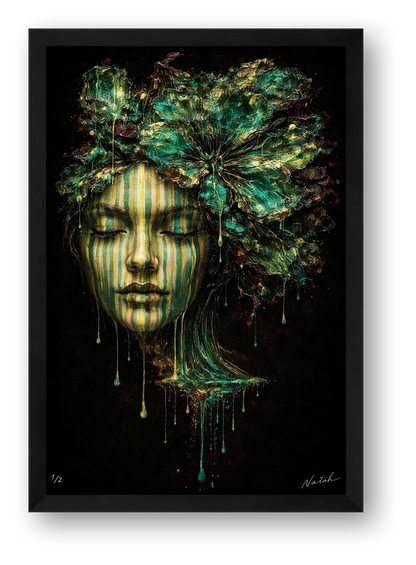 Shadow and Light I Emerald - Naïah — framed