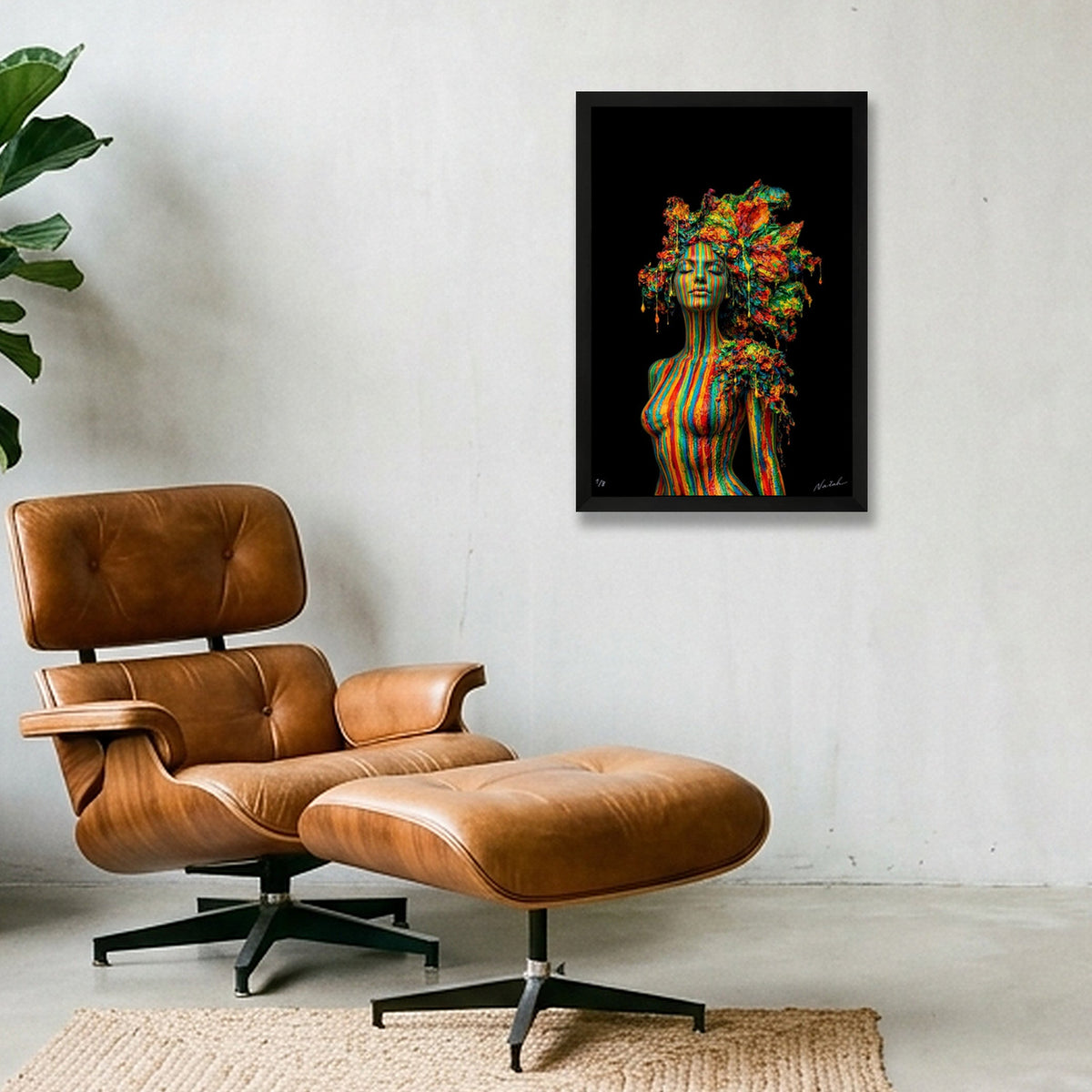 Emerging Body — 30×45cm, 12×18" Black Frame