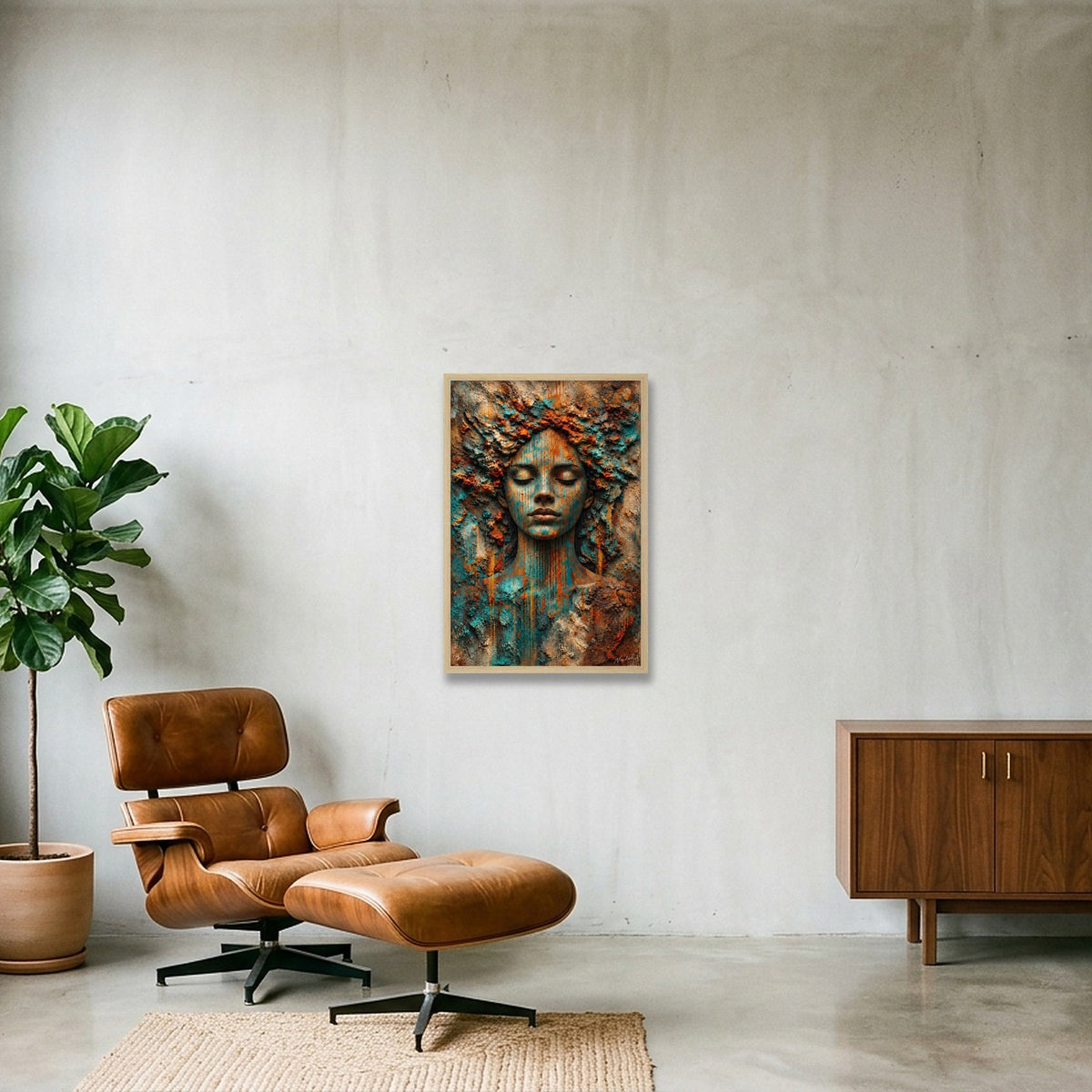 Terra Lace Soul — 40×60cm, 16×24" Oak Frame
