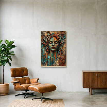 Terra Lace Soul — 70×100cm, 28×39" Oak Frame