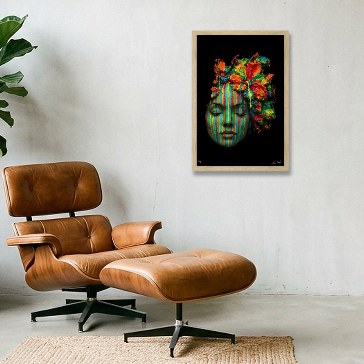 Emerging Face - Genesis Playground - Naïah — 30×45cm, 12×18" Oak Frame