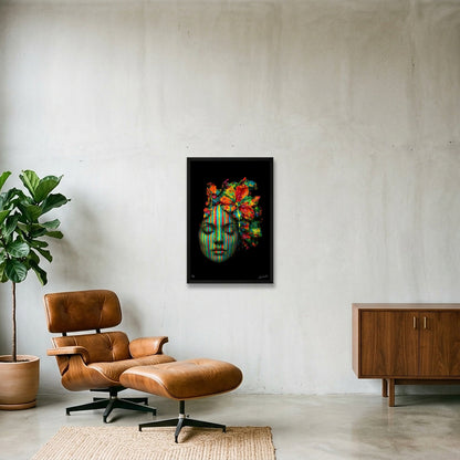 Emerging Face - Genesis Playground - Naïah — 40×60cm, 16×24" Black Frame