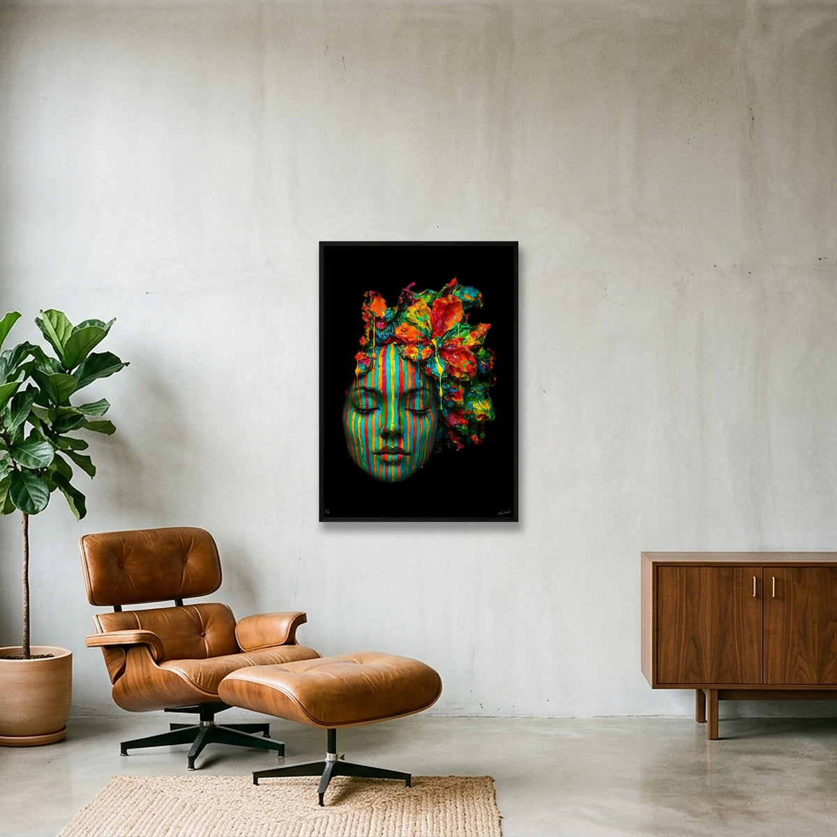 Emerging Face - Genesis Playground - Naïah — 70×100cm, 28×39" Black Frame