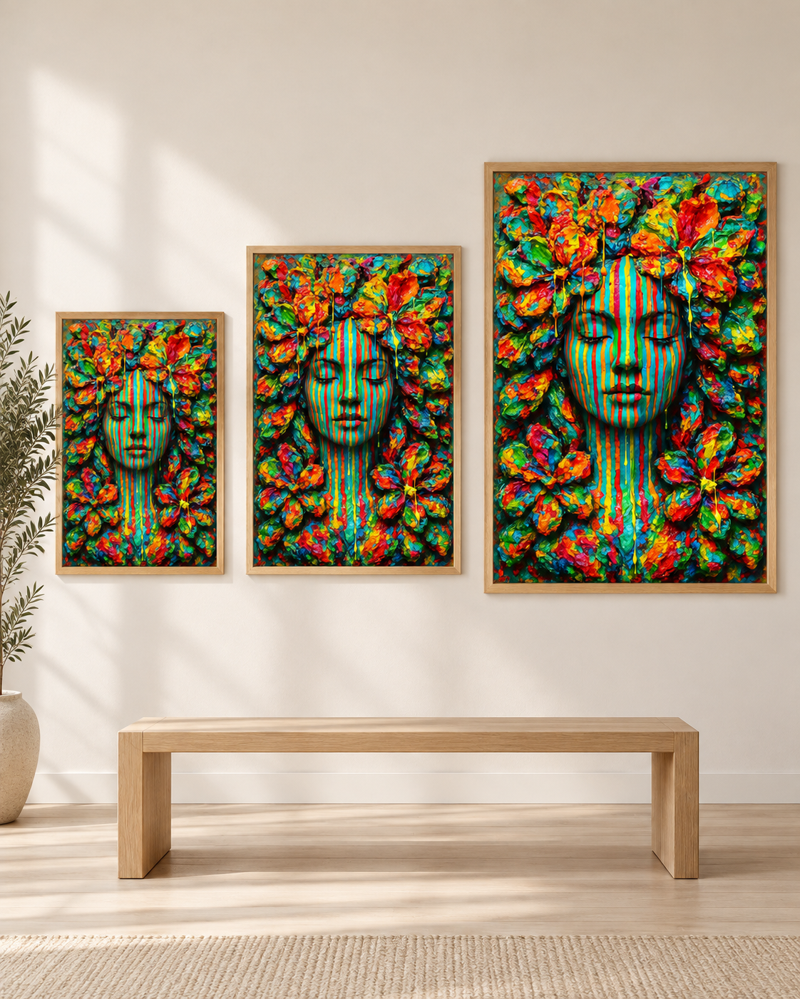 Emerging Flower Face by Naïah — three available print sizes